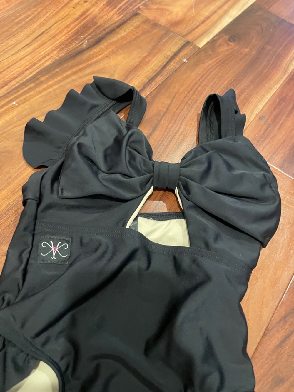 Kandi kouture ruffle black leotard  cm 5/6 - Picture 3 of 5